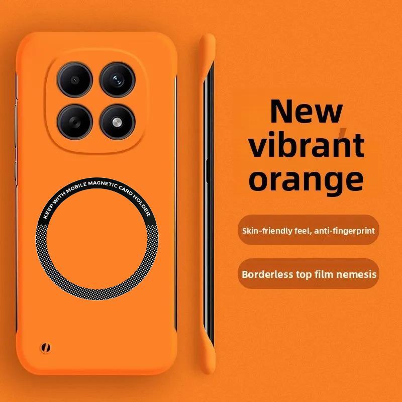 Ультратонкий безрамочный усиленный чехол для корпуса ПК для Redmi Note 15 Pro 14 Pro Plus 5G, магнитный, ощущение голой машины, ударопрочная защитная крышка