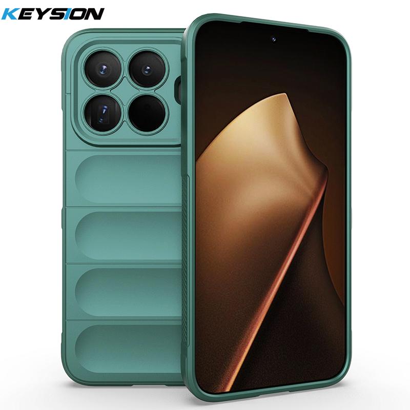 KEYSION Противоударный матовый чехол для телефона повышенной прочности для Xiaomi 15T Pro 5G, нескользящая мягкая силиконовая задняя крышка для телефона для Xiaomi 15T 5G