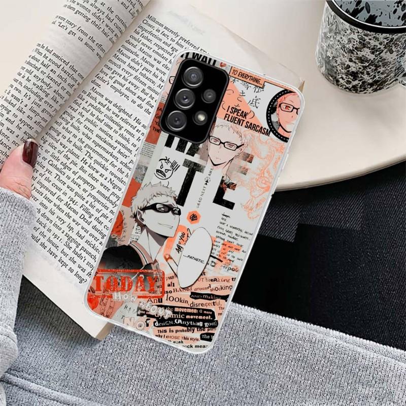 Haikyuu Kei Tsukishima Phone Case For Samsung Galaxy S10 S21 S22 Plus Ultra A91 A51 A21S A12 Transparent Phone Cover