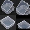 5Pcs Small Transparent Plastic Storage Box Clear Square Multipurpose Display Box