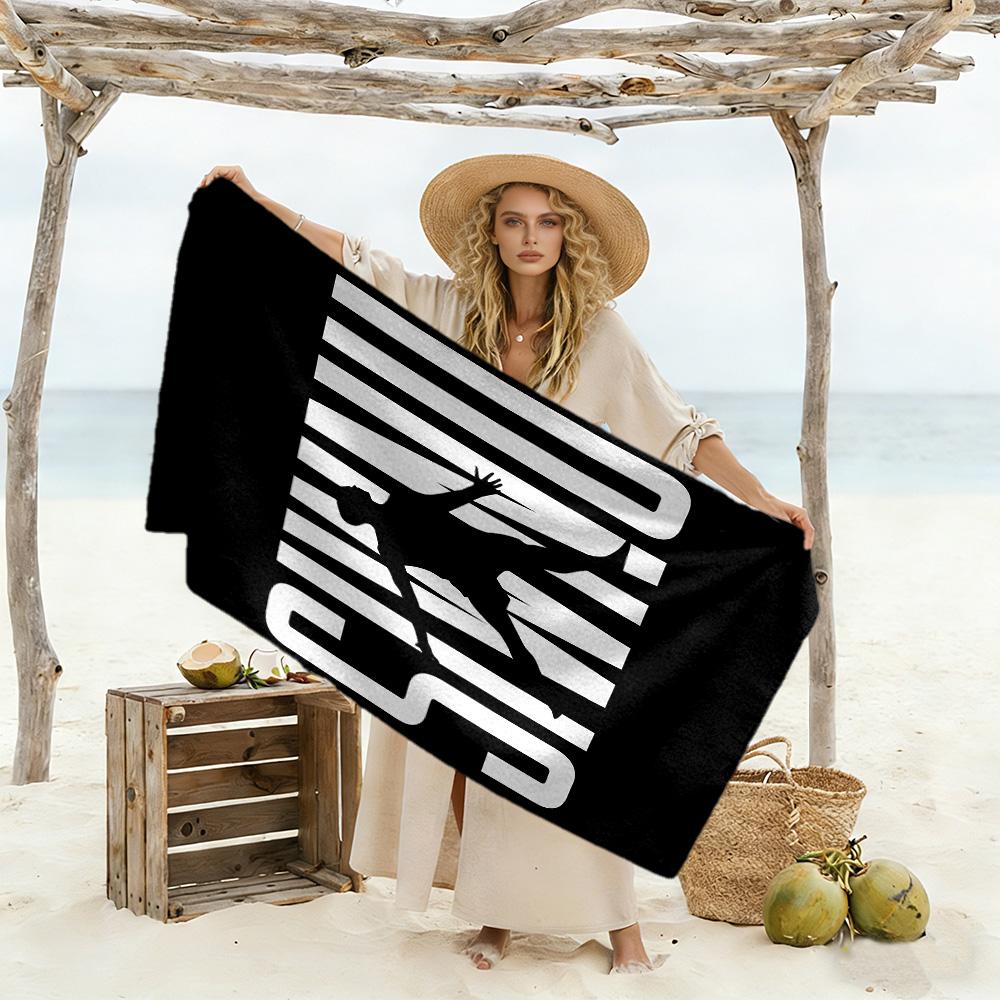Cr7 Football Legend Beach Towel Soft Durable Quick-Dry Comfortable Lightweight