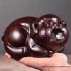 Фигурка свиньи из черного дерева и палисандра: Ручная работа, резная фигурка животного по знаку зодиака, для богатства и декора дома