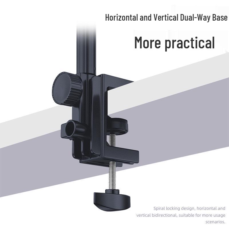 Metal Desktop Tablet & Phone Stand with Cantilever Arm for Streaming, Recording & Microphone Mount