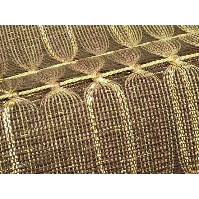 Used Heiwaya Kimono *Summer Hinaya Kobo Kum, Amu, Oru Akihiko Izukura Organization Taiko pattern bag obi Gold thread Pure silk Excellent product