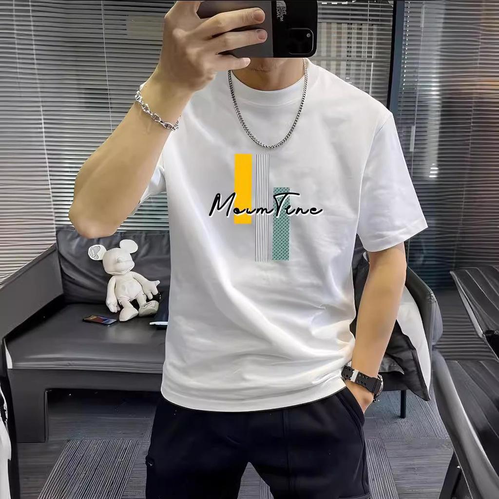 Мужская футболка с коротким рукавом из чистого хлопка в стиле ретро - 100% хлопок