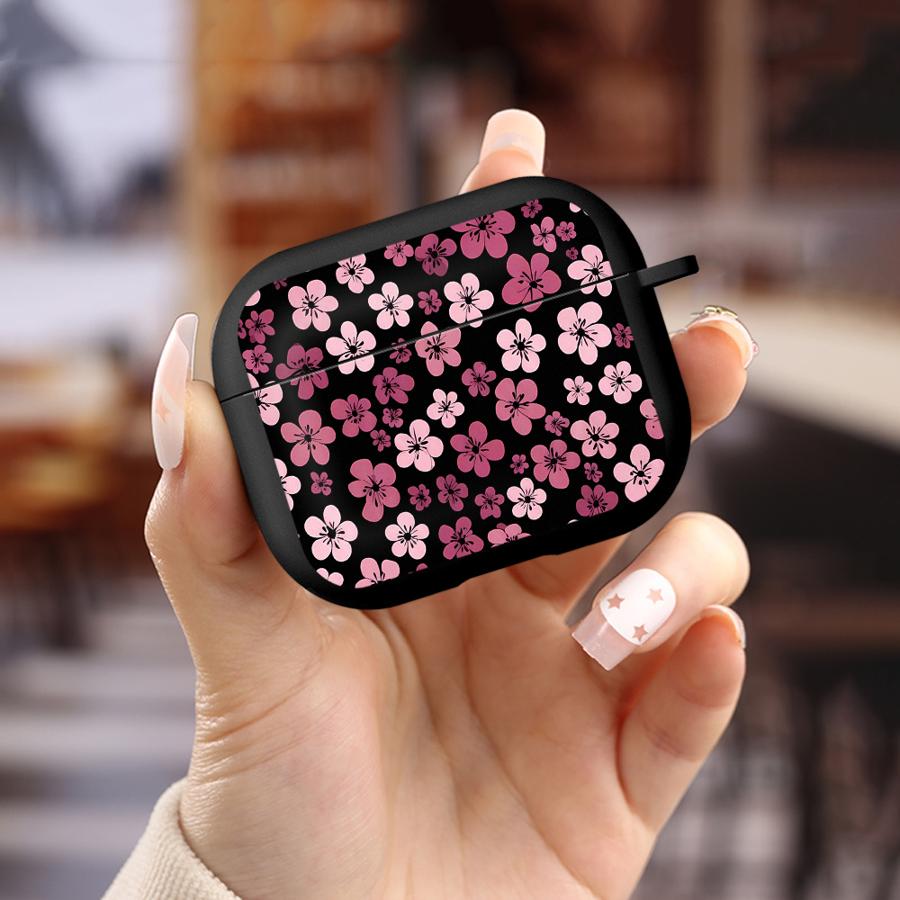 Розовый чехол с цветами для Airpods 4 Pro 3 Pro3 2 Pro2 1 Чехлы для наушников Обложка