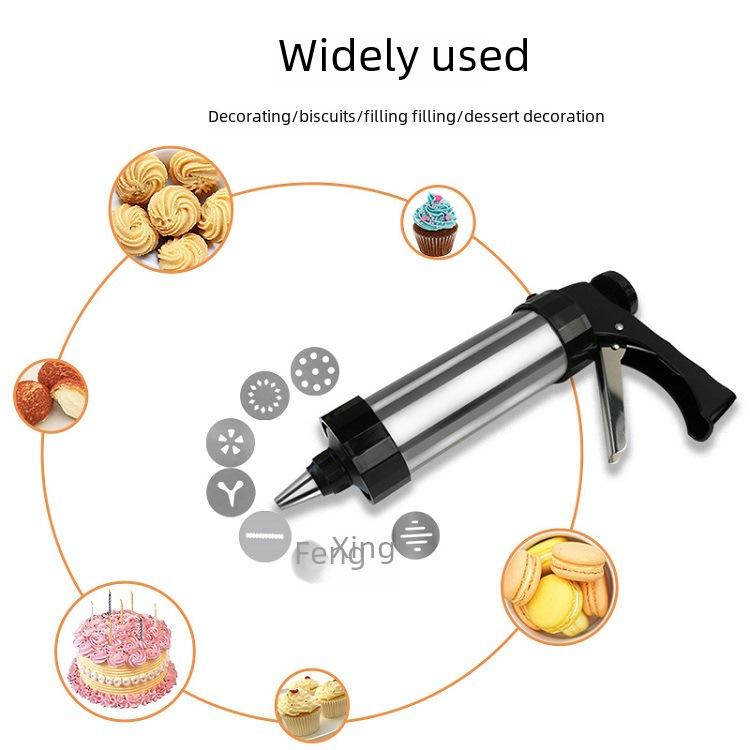 Stainless Steel Cookie Decorating Gun & Mold Set