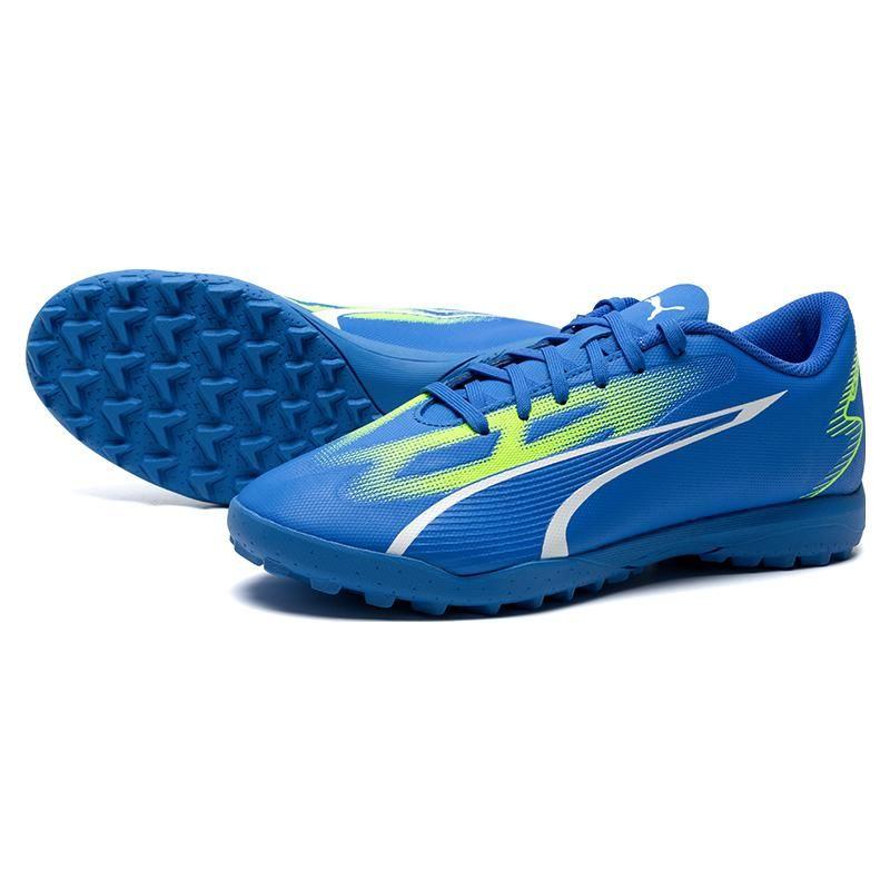 Puma Ultra Play Comfortable TT (Rubber Studs) Durable Soccer Shoes Men Soccer Shoes Blue White Green 107528-03