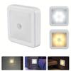 Motion Controlled Human Body Sensor LED Night Light Smart Battery Operated WC Bedside Lamp For Room Hallway Pathway Home Light