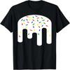 Melting Vanilla Ice Cream Colored Sprinkles Artistic Pattern T-Shirt