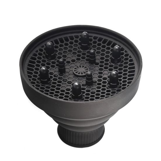 Hair Dryer Hood Collapsible Hair Dryer Diffuser Attachment Heat Dissipation Silicone Diffuser for Curly Hair Universal Fit 1.57-1.99 Inch Nozzle Ideal