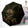 Dark Mystic Skulls: Circular Wall Art DecorUmbrella, Portable 3-Fold Compact Umbrella for Men & Women Gift