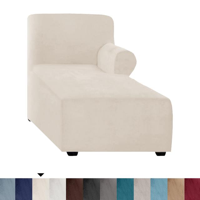 Мягкий бархатный чехол для шезлонга L-образной формы, эластичные съемные чехлы для дивана, нескользящие чехлы для дивана, защитные чехлы для левой или правой стороны