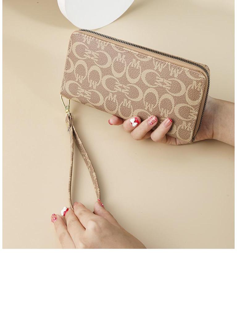 Women's Long Zipper Clutch Wallet 2022 - Korean Style, Large Capacity, Multiple Card Slots, Printed Pattern, Mobile Phone Holder