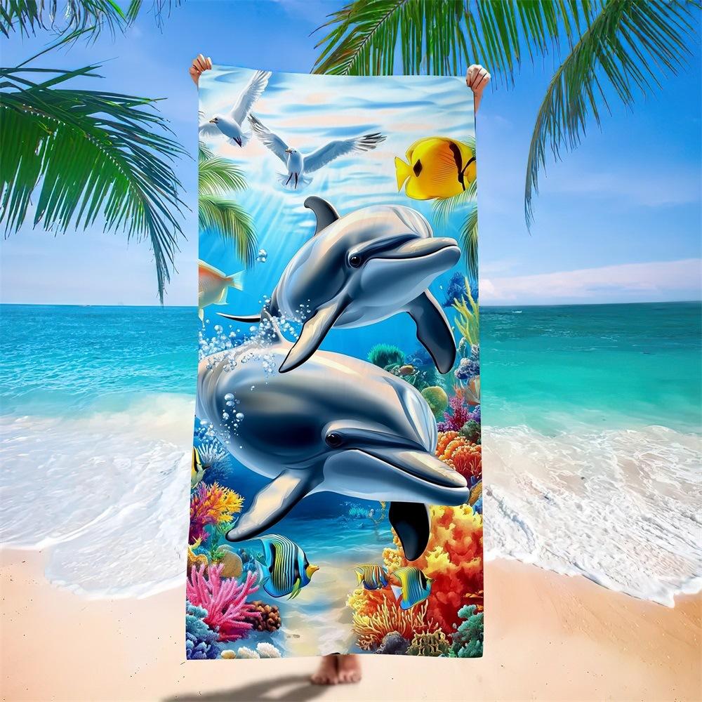 Water-Absorbing Portable Adult Football Beach Towel European, American And South American Bath Towel Digital Printing Factory