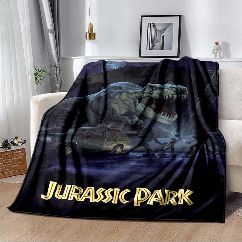 Флисовое одеяло с 3D принтом «Парк Юрского периода» для кроватей, походов, пикников, толстое одеяло, модное флисовое покрывало, одеяло