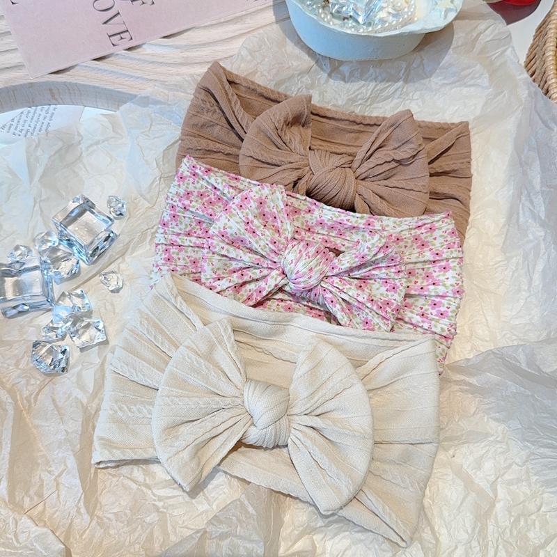 3 шт. Повязки на голову с бантами для маленькой девочки, повязка-тюрбан для новорожденного, аксессуар для волос, детская повязка для волос, уличная повязка на голову для малышей и детей, аксессуары для волос