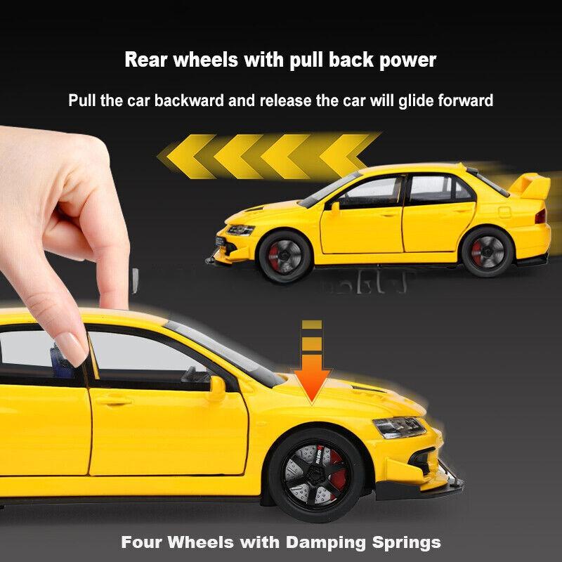1/32 Mitsubishi Lancer EVO IX литая модель игрушечная коллекционная игрушка со звуком и светом