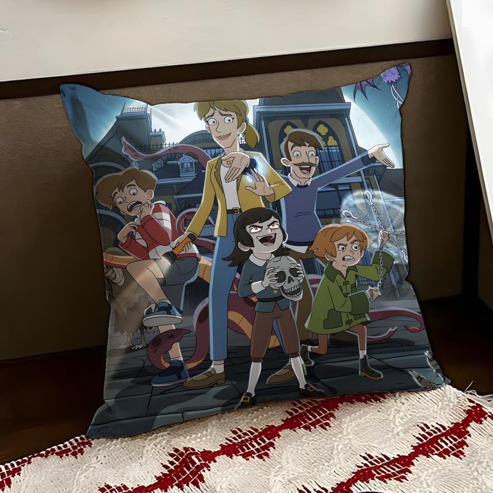 Haunted Anime HHotel Cushion Cover Reversible Soft Durable Pillow Cover Home Car MultiScene Use for Daily Comfort