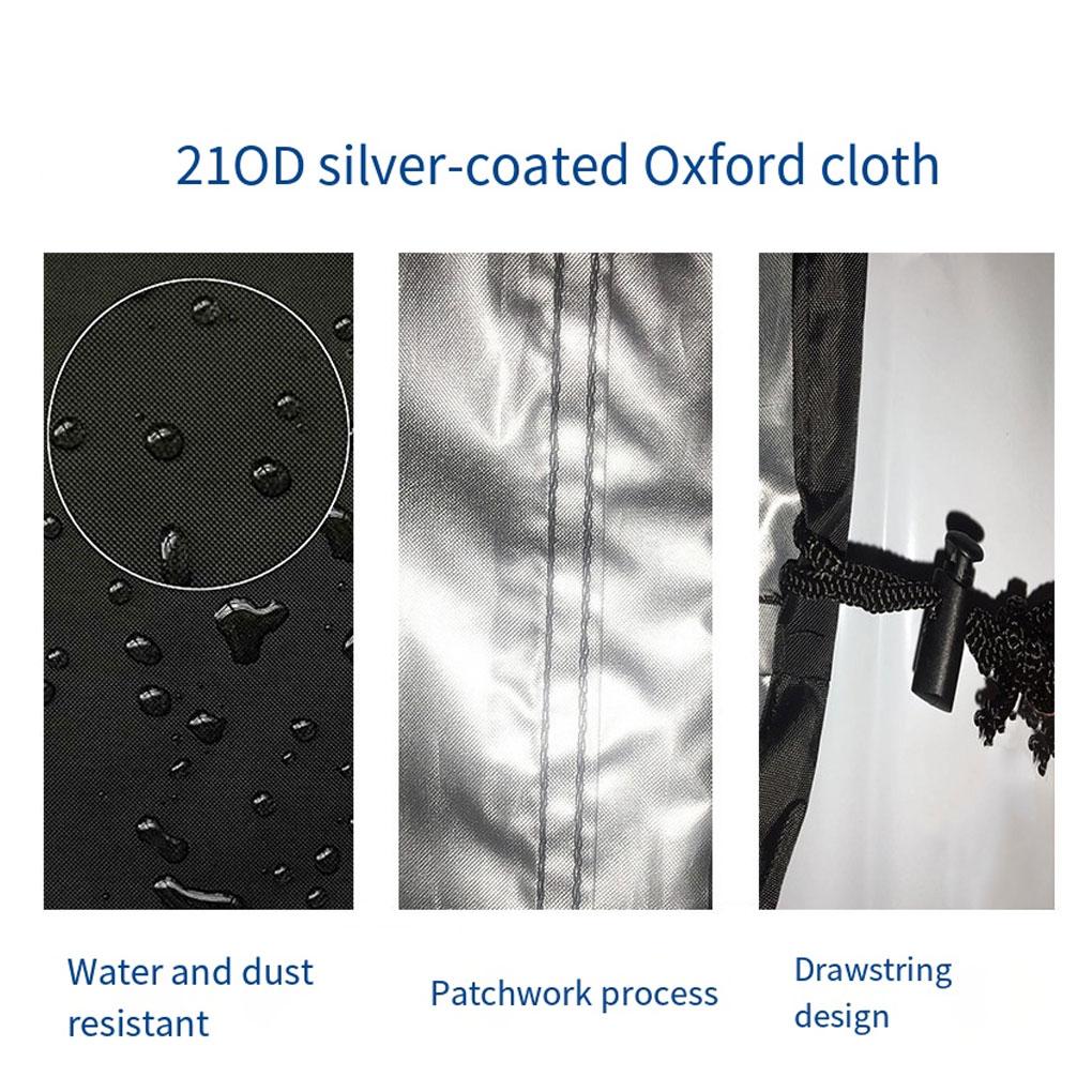 Чехол для гриля разных размеров, круглый, сверхпрочный, водонепроницаемый, для газового гриля для барбекю, термостойкий, устойчивый к пятнам, водонепроницаемый, черный