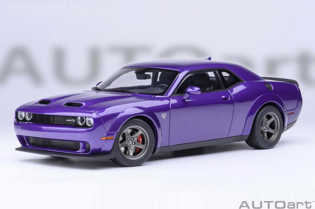 AUTOart 118 Dodge Challenger SRT Super Stock 2023 (Жемчужный Фиолетовый [СЛИВОВЫЙ БЕЗУМНЫЙ]) Готовая модель 71768
