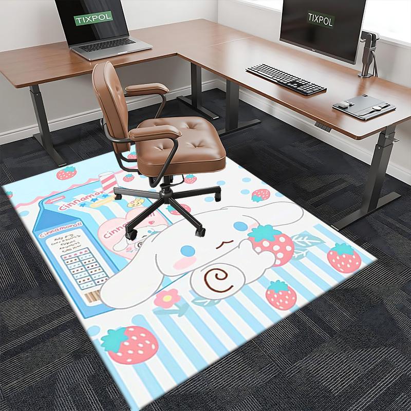 Cinnamoroll Anime Cartoon Design Chair Mat Non-Slip Carpet for Office Home Decoration Living Room Bedroom Game Room Dormitory Gift All Seasons.E075