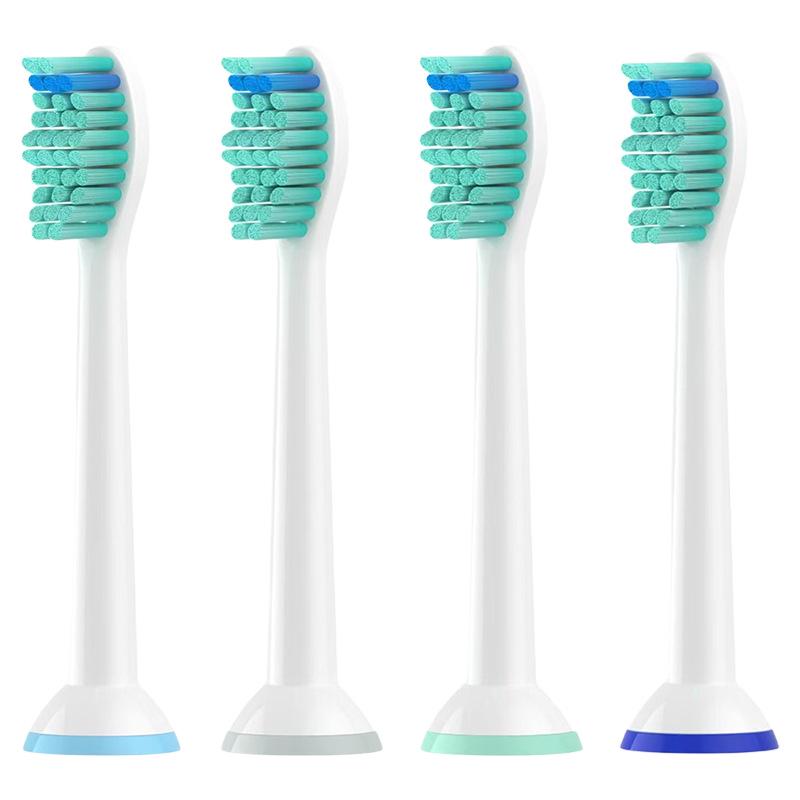 Совместимые насадки для звуковой зубной щетки Philips с мягкой щетиной, 4 шт., для взрослых (Система HX)