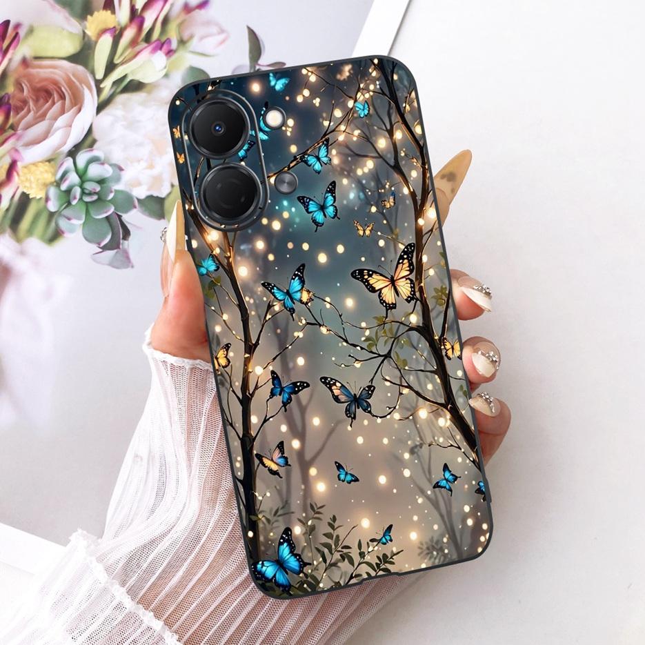 For Tecno Spark GO 3 5G Case KN3 Colorful Flowers Luxury Painted Cover Soft TPU Phone Case For Tecno Spark GO 3 SparkGo 3 Fundas