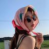 2024 New Small Suapre Silk Scarf Flower Neck Scarves Hair Band Women Cotton Linen Headband Neckerchief Hijab Shawl 58x58cm Soft