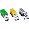 3pcs 1:50 Garbage Truck Models Set Plastic Alloy Sanitation Tanker Trucks Toy Set for KidsPull Back