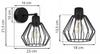 WALL LAMP, SQUARE LAMP, METAL LAMP, WIRE, LED