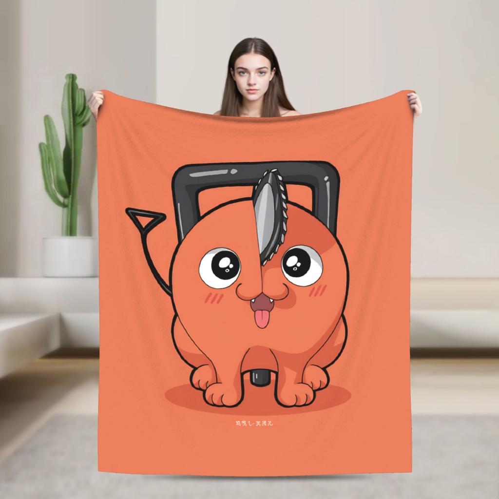 Anime C-Chainsaw Man Pochita Blankets Quality Soft Warm Bedding Throws Winter Camping Living Room Novelty Bedspread
