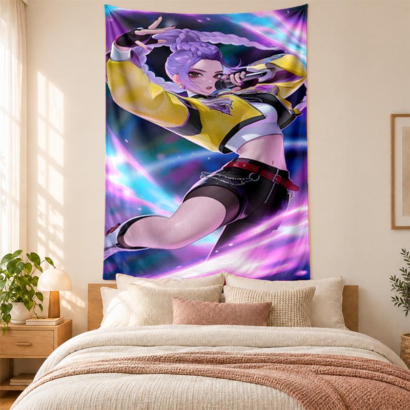 Kpop demon hunters Tapestry highquality for decorating living room bedroom dorm walls ideal as bedroom wallart orholiday gift