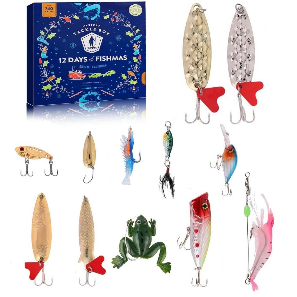 Advent Calendar Fishing Countdown, Fishing Tackle Advent Calendar For Fish Adult Men Teen Boys, 2024 Surprise Gift