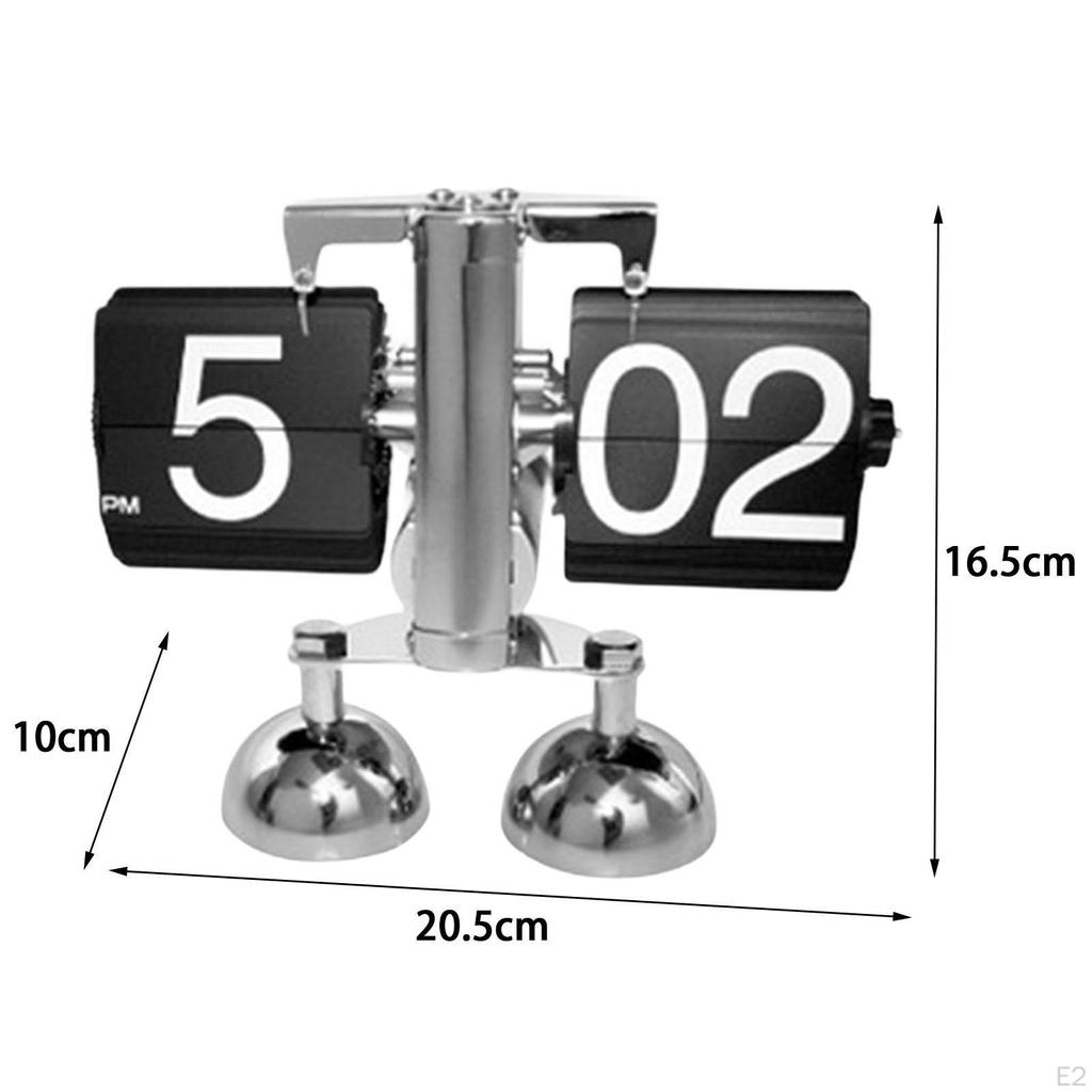 Automatic Page Turning Clock Flip Retro Digital Desk for Living Room