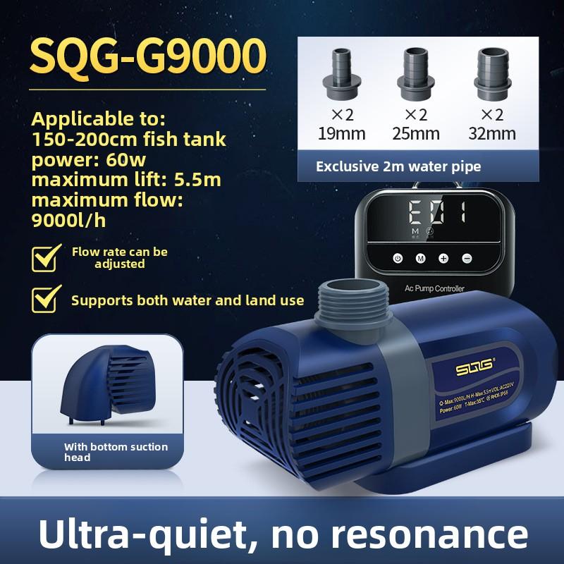 Bottom Suction Ultra Silent DC Inverter Water Pump, Submersible & External Circulation Pump for Home Aquarium & Pond