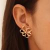 Dana Burton Open Petal Flower Silk Earrings
