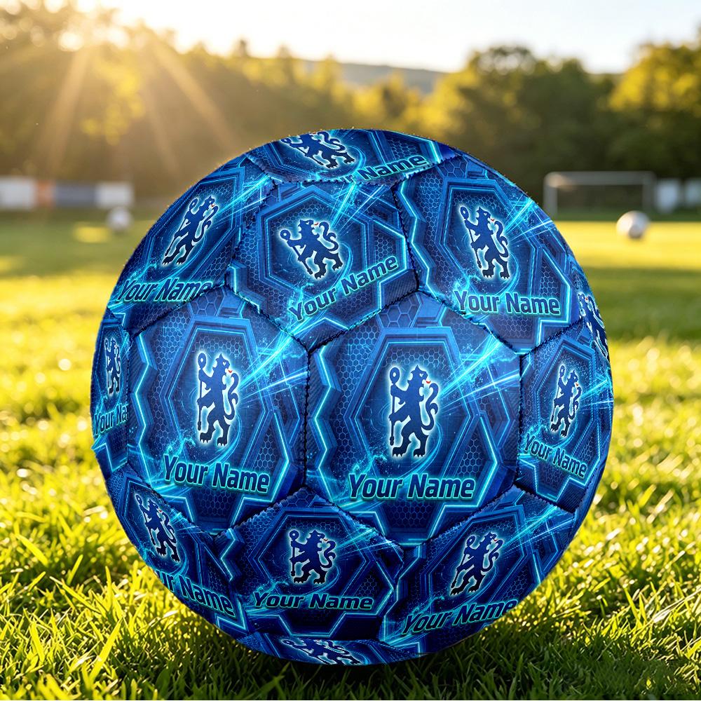 Personalized Size 5 Football Chelsea FC Pattern Outdoor Game Sports Ball Gift