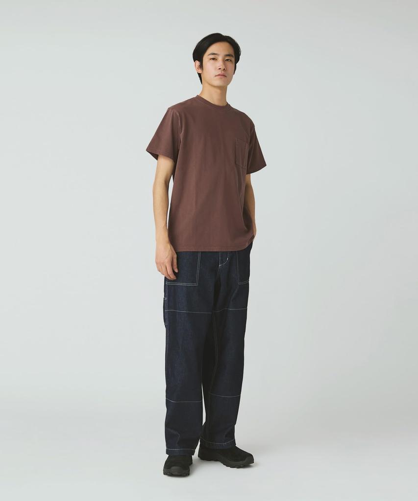 Snow Peak Garment Dyed Short Sleeve and XL T-Shirt TS-25AU011, T-Shirt, Men's Women's, Burgundy,