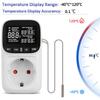 Digital Temperature Controller Socket Thermostat EU/US Plug 220V/110V With Timer Switch Heating Cooling Temperature Sensor