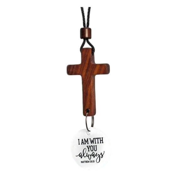 Деревянный подвес-благословение для автомобиля, подвесное украшение на зеркало заднего вида, религиозный декоративный подвес