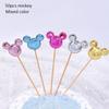 50 шт. торт топпер корона сердце звезда голова Микки украшения на день рождения фруктовый десерт зубочистка детский душ свадебные принадлежности для вечеринки