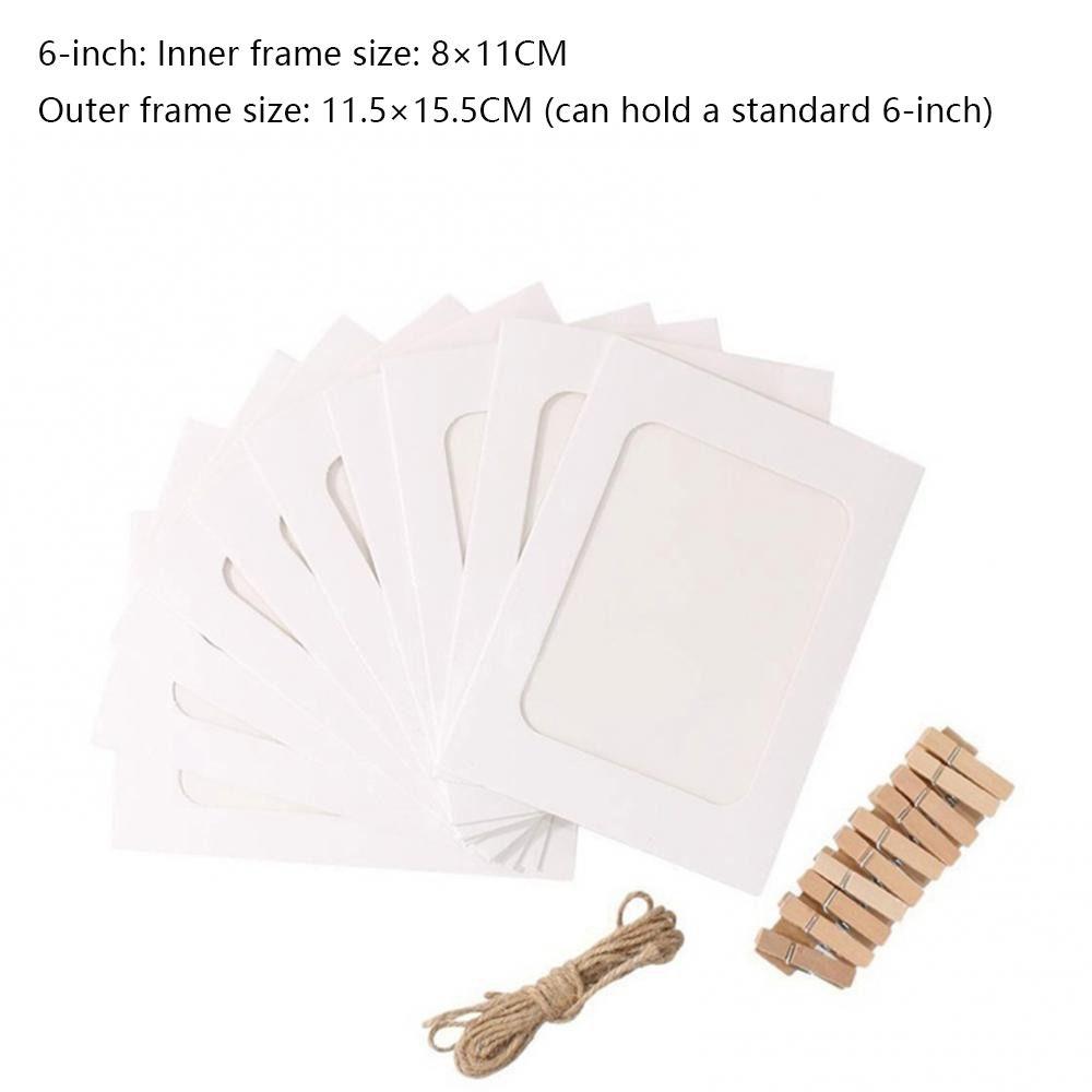 10 шт. 2 м веревки, DIY Рамка для фото из крафт-бумаги с зажимами, Многофункциональная, Для подвешивания фото на стену, Декор дома, Поделка