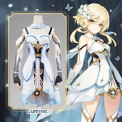 Impact Lumine Косплей Костюм Взрослый Карнавальная Униформа Парик Аниме Хэллоуин Костюмы Маскарад Женская Игра