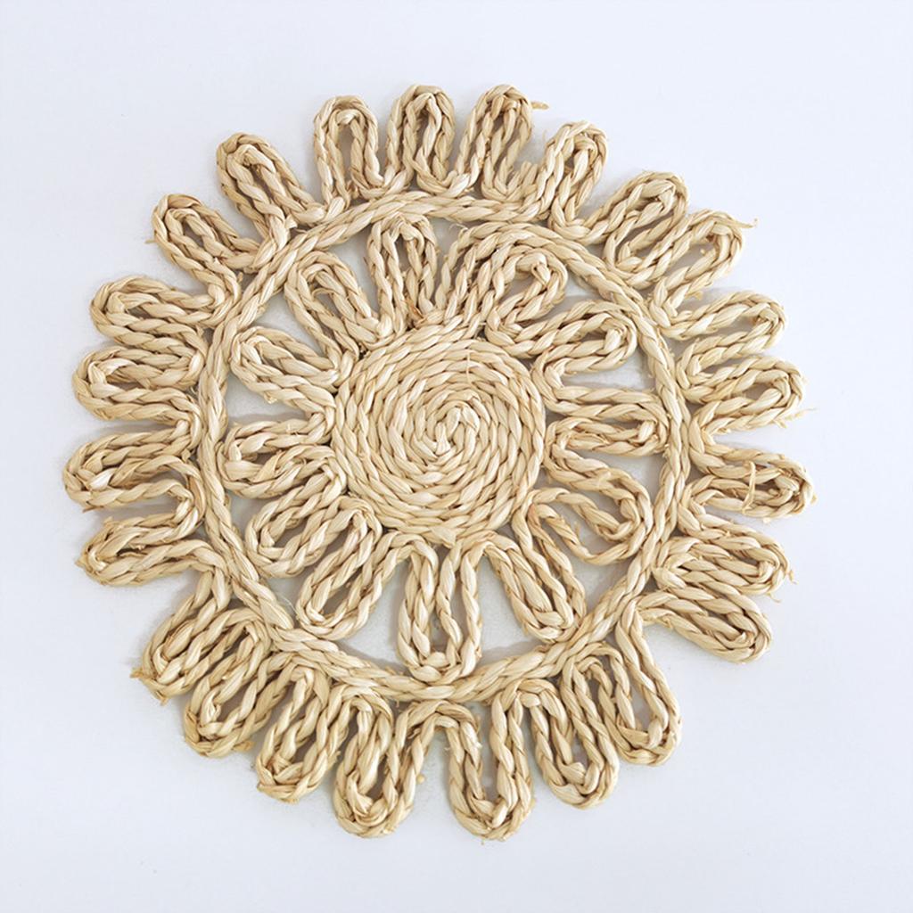 Винтажные настенные украшения из травы Красивые плетеные настенные украшения Ручной работы Круглые подвески-орнаменты из плетеной травы