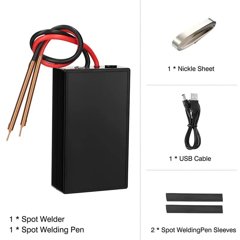 DIY Storage Mini Touch Welder 5V 6 Speed Adjustable 18650 Li-ion Battery Spot Welding Toolkit Home Portable Mini Spot Welder