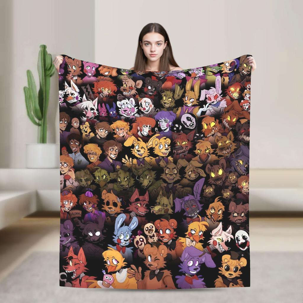FNAF At Freddys Blankets Super Warm Novelty Plush Throw Blanket For Child Couch Bed Flannel Bedspread Bed Cover