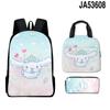 Cartoon Cinna Moroll Backpack Student School Bag Lunch Bag Pencil Bag Three-Piece Set