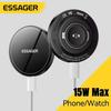 Essager 15W Magnetic Wireless Charger 2-in-1 Phone iWatch Dual Fast Charging Dock Station For iPhone 16 15 14 13 Huawei Samsung