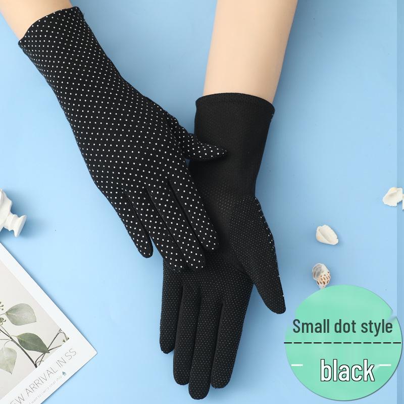 Женские дышащие кружевные перчатки из ледяного шелка с защитой от солнца, для сенсорных экранов, для вождения и езды на велосипеде на открытом воздухе